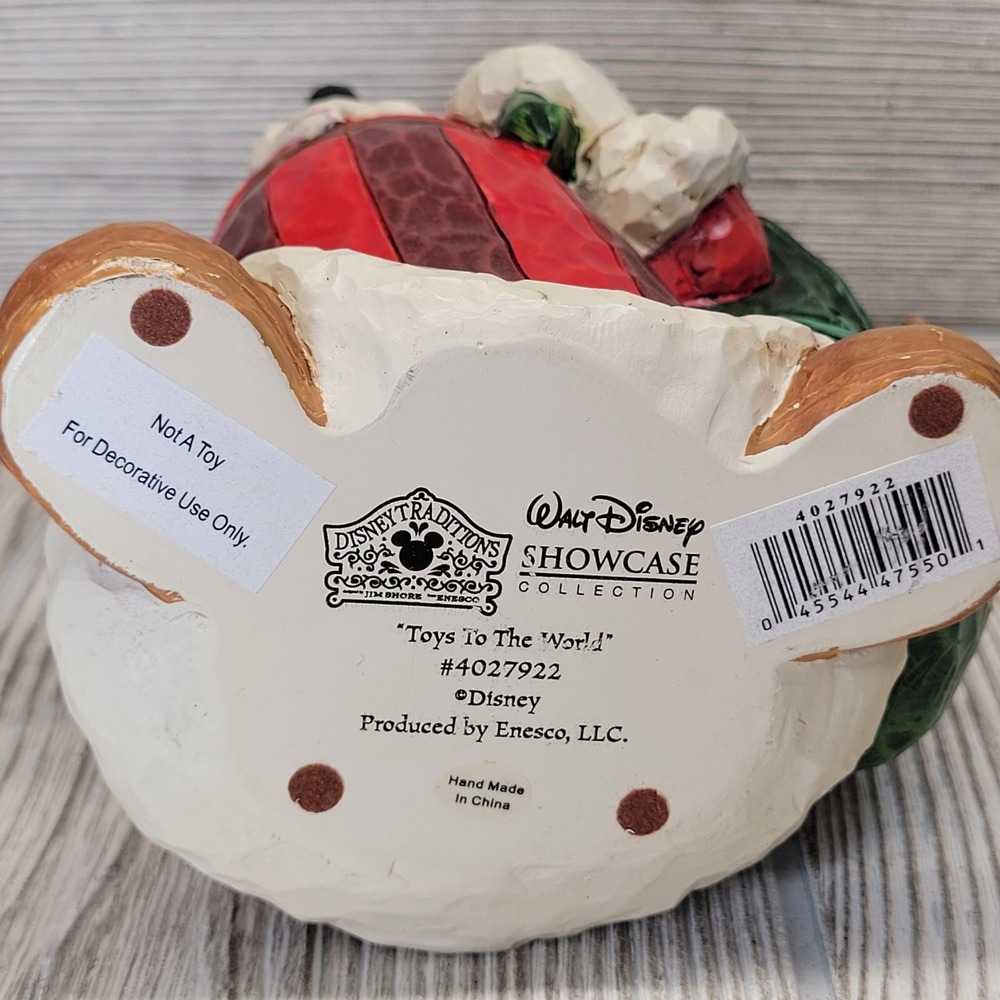 Jim Shore Disney Toys To The World Mickey Mouse Santa Traditions Figure 4027922 - Picture 9 of 10